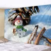 Julväggmatta snögubbe bakgrund montering hem dekoration present tapestry olika storlekar j220804