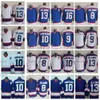 Vintage 1992 Bobby Hull 9 Hokey Formaları 13 8 Teemu Selanne 10 Dale Hawerchuk 16 Laurie Boschman Mavi Beyaz Dikişli Jersey Erkek M-XXXL