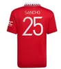 22 23 season SANCHO soccer jerseys PLAYER #7 Fans version BRUNO MANS UTDS FERNANDES LINGARD SHEW RASHFORD GREENWOOD football top shirt 2022 2023 kids kit uniform