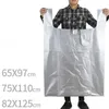 Silver grey large plastic bag vest thickened larges garment packaging logistics bags carrying large 10Pcs/Lot