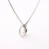 Łańcuchy Krąg Pearl Women 100% 925 Sterling Srebrny Nacklace Biżuteria