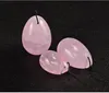 Huevos Yoni de cuarzo rosa de cristal Natural para mujer, masaje curativo de Vagina, piedra de poder Natural de cristal sxaug05