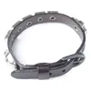 WOJIAER Bracelets Ghost head Accessories Men's Silver Leather Wrist Adjustable For Special Present BC015