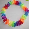 Multi color completo de color hawaiano Rainbow Flower Leis Beach de flores artificiales Collar de guirnaldas Luau Pride Gay 40 Inch217d