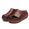 Women Sandals Platform Slipper Sandals Retail Summer New Summer Leisure Slope With Increase Leather Whole