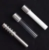 DHL Smoking 510 Replacement Thread Titanium Ceramic Quartz Tip Nail For Nectar Collector v4 kit Mini Glass Concentrate Pipes