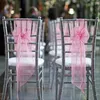 25 % Sheer Organza Chair Sashes Bow Cover for Wedding Party Supplies Christmas Valentines Deco 220514