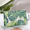 여성 캔버스 화장품 가방 식물 인쇄 화장품 가방 잎 큰 패턴 용량 보관 가방 야외 여행 휴대용 패킷 BH7185 TYJ