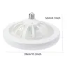 Ventilateurs électriques Ventilateur de plafond E27 moderne avec lumière LED Home 10.2 pouces 3-lames Lamping à chasse d'eau monte