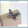 Broches Broches Bijoux Pull Papillon Broche Broches Strass Cristal Femmes Drop Delivery 2021 Nh3Yu