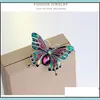 Piny broszki biżuteria Sweter Brawo Brooch Brooch Pins Rhinestone Crystal Women Drop dostawa 2021 NH3YU