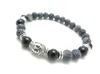 Kralen strengen Boeddha mala armband heren zwart onyx yoga sieraden pols stenen genezing kerstcadeau