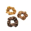Stylish PU Leather Scrunchies Solid Hair Rubber band For Women Girls Elastic Hair bands Ponytail Holder Fashion Hair Accessories AA220323