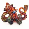 Glazen water bong octopus bongs kleurrijke rig 14,4 mm vrouwelijke gewricht waterpijp percolater aah catcher