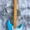 in stock 2022New electric Guitar blue color rose wood fingerboard 22 fret