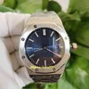 UF 3 couleurs Fashion Men Watch Wristwatch Sapphire Glass 15400 41mm Lumineux acier inoxydable Machinerie transparente