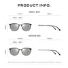 CAPONI Oval Men's Sunglasses Pochromic Polarized Sun Glasses For Men Protect UV Ray Super Light Small Size Eye Glasses BS520 220531