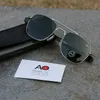 Солнцезащитные очки пилот мужчина винтажные ретро -авиационные солнцезащитные очки американские оптические очки оригинальный коробка корпус Gafas de Sol Hombresunglasses9382510