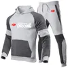 Chándales para hombres Dji Piloto profesional Drone Impresión Moda para hombres Sudadera con capucha Ropa deportiva Chándal para correr Trajes deportivos para correr Pantalón 2 piezas S