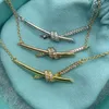 s925 sterling zilveren strik zoete hanger ketting 18K gouden kruis ketting choker kettingen sieraden voor party bruiloft