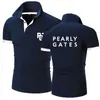 Pearly Gates Golf Summer's Men's Fashion Slim Slim Ride Ride Polo Sport Sport Polo Рубашка для гольф-рубашки для гольфа
