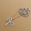 Stainless Steel Hollow Dragonfly Pendant Necklaces Long Chain Necklace For Women Jewelry Party Friends Gifts