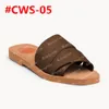 2023 Women Woody flat mule sandália plataforma slide chinelos sandálias de madeira letra O Solado plataforma fundo de borracha 6 cores com caixa e dust bag 36-42 #CWS-01
