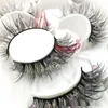 Scène coloré faux cils 5 paires 3D épaisseur épaisseur strass curl cils doux vulgarisation