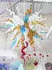 Colorful Hanging Lamp Hand Blown Glass Chandelier Pendant Lights Fixture Living Room Kitchen Led Lustre 24 Inches