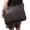 Business Briefhirs Bag Herrväska Vintage Crazy Horse Leather Laptop Portfölj Single Shoulder Messenger1