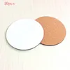 Sublimation Blank Coasters DIY Customized Round Shape Natural Cork Coaster Coffee Tea Insulation Sublimation Cup Pad Slip sxjun1