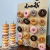 Baby Shower Girl Boy Transparent Nom Boîte Âge Donut Mur Stand de mariage Décoration de mariage Un premier anniversaire Gift217U322G8764626