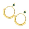Circle Drop Earrings for Women 2022 Trend Party Jewel Charm Par Stud Gift 18 K Plated Geometric Office New Gifts Ear Accessory överdrivna stil flickvänner