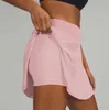 Lu donne yoga campo da tennis gonna rivale abiti da palestra pieghettati abbigliamento da donna firmato sport all'aria aperta corsa fitness pantaloni da golf pantaloncini sport vita posteriore3ZE9