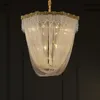 Lustres de cristal de cobre completo Lighttle Led Led moderno americano lustre de bronze europeu romântico luxuoso luminosa luminagem interna de hotel doméstico