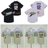 NA85 1999 Tampa Bay Devil Jersey #12 Wade Boggs Vintage Baseball Jerseys Pullover Mesh BP Black White Grey Jersey Top Quality 1