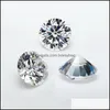 Löst ädelstenar smycken Moissanite Artificial Diamond D Color 0,5/0,6/30,8/1 karat Anpassad K Gold Wedding Ring1 Drop Leverans 2021 X9YB8