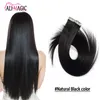 Natuurlijke Kleur Tape In Human Hair Extensions Indian Braziliaanse Virgin Remy PU Huid Inslag Haarverlenging Blonde 100g Dubbele kanten Lijm