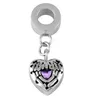 Pendanthalsband K001 10st/Lot Fadeless High Quality Urn Heart Charms Rostfritt st￥l Askh￥llare med Ring ELLE22