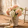 Artificial Flowers 15 Colors 47cm Hydrangea Silk Flowers for Home Wedding Decoration with Long Stems