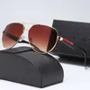 PD03 Top gafas de sol ovaladas de lujo Pradaa hombres diseñador tonos de verano gafas polarizadas negro vintage gafas de sol de gran tamaño de mujer gafas de sol masculinas con caja