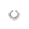 Zircon Fake Septum Piercing Nose Ring For Girl Men Faux Body Clip Rings Non Body Jewelry Non-Pierced