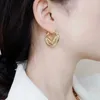 Women Hoop Gold Earrings Fashion Luxury F Jewelry Womens Ear Studs Laides Party Wedding Orecchino Boucles D'oreilles Silver Hoops Earring