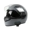 Kaski motocyklowe Zewnętrzny kask Bluetooth z dwoma obiektywami Casco Moto Cool Full Face Black Motorbike Mod