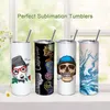 VS VOORRAAD Rechte Sublimatie Tuimelaars 20oz Dubbelwandige Roestvrijstalen Geïsoleerde Tumbler met Plastic Stro Deksel cups Witte Lege Mok Party Geschenken