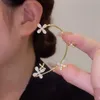 Stud déclaration Micro pavé fleur oreille manchette boucles d'oreilles pour femmes 2022 mode bijoux boucles d'oreilles en grosStud Kirs22