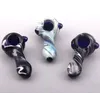 Hookah Mini Style Hand Heady Spoon Pipes 30g Glass Dry Pipe Oil Burners Nail Handmade Smoking Water Bong Smoke Accessories DHL