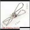 Spring Clothes Clips Stainless Steel Pegs For Socks Pos Hang Rack Parts Practical Portable Holder Acce Qylrqd Toys2010 Drop Delivery 2021 Ha