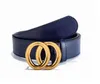 Hommes Designer Ceinture Hommes Grande Chaîne De Luxe En Cuir Véritable Mode Ceintures Femme Femmes Ceinture Noir Double Boucle Lisse Ceinture