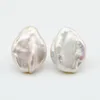 女性の真珠のイヤリング、特大真珠、白天然バロック様式真珠、925銀、レディースギフト220420